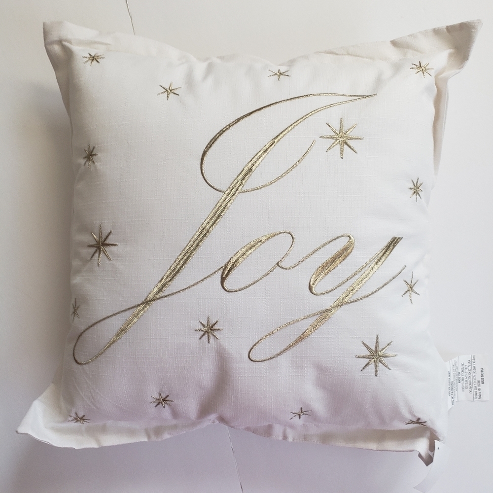 NWT White Christmas Pillow 
